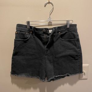 EUC black denim high rise Madewell shorts